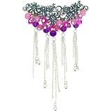 Sterling Silver Crystal Multi Gemstone Pin