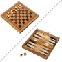Handmade Checkers / Backgammon Travel Game Set