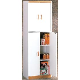 Buy Deluxe Four Door Pantry (White Oak) (72H x 24W x 14 3 4D) by Ameriwood