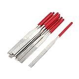 uxcell　ダイヤモンドヤスリ　ダイヤモンドフラットファイルセット　メタル製シルバートーン　160mmx4mm　10個入り