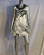 Hale' Bob Black and White Silk Floral Dress