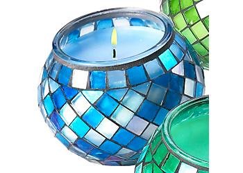 Palm Island Home Scented Blue Mosaic Candle