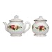 Royal Albert Old Country Roses Fluted Teapot Salt & Pepper