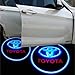 CycleMore 2 Pcs Universal Car Projection LED Projector Door Shadow Light Welcome Light Laser Emblem Logo For Toyota