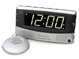 Sonic Alert 375SS Sonic Boom Dual Alarm Vibrating Alarm Clock Silver