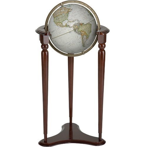 National Geographic/Artline Globes 101205S 12 inch The Brent, Wood Floor Stand Non-Illuminated