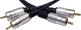 2 Metre High Quality Gold Plated 2x Phono to 2x Phono RCA Cable from Cable Mountain