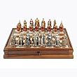 15" King Arthur Chess Checkers Set with Drawer