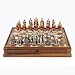 15" King Arthur Chess Checkers Set with Drawer
