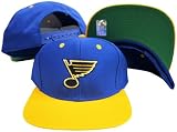 St. Louis Blues Blue/Yellow Two Tone Snapback Adjustable Plastic Snap Back Hat / Cap