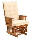 Traditional Glider in Cognac/Beige Finish By Storkcraft Baby Furniture