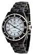Oniss #ON8046-L Women's MOP Dial Midsized Black Sports Ceramic Watch