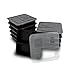 Home General 10x Premium Bento Box 3-Compartment Kitchen Food Storage Reusable Microwave Safe Meal Storage Food Containers Set With Lids. Excellent 3 Meal Food Prep. 100% LIFETIME Money Back Guarantee