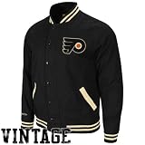 NHL Mitchell & Ness Philadelphia Flyers Black Vintage Full Button Twill Jacket (XX-Large)