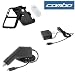 Solid Black Rubberized Snap On Crystal Hard Cover Case With Clip + Rapid Car Charger + Home Travel Charger for Sprint Samsung M540 Rant Cell Phone