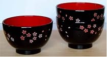 SANYOSHI LE新雅汁椀 黒 桜 3Pセット SY1064523
