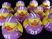 One Dozen (12) Purple & White FOOTBALL Rubber Ducky Ducks Party Favors