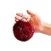 Miraclekoo Large Rabbit Fur Ball Pom Pom Key Chain Sliver Plated Keychain with Plush for Car Key Ring or Handbag Bag Decoration (Burgandy)