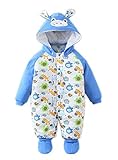 (コ-ランド) Co-land ベビー服 あったか ロンパース 赤ちゃん カバーオール 新生児 長袖 秋冬着 子供服 着ぐるみ 男の子 女の子 出産祝い ブルー馬 90