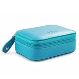 Cathy's Concepts Leather pill Box, Teal