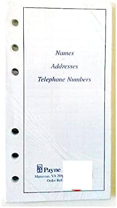 Payne PA-1RB Names Addresses Telephone Numbers Personal Organizer Refill