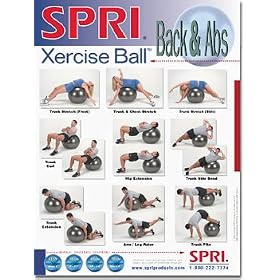 SPRI Back and Abs Xercise Ball Wall Chart by 