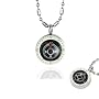 Stainless Steel Silver Tone Small Direction of Love Compass Pendant Necklace