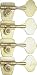 FULL SIZE 4 IN LINE BASS TUNERS GOLD
