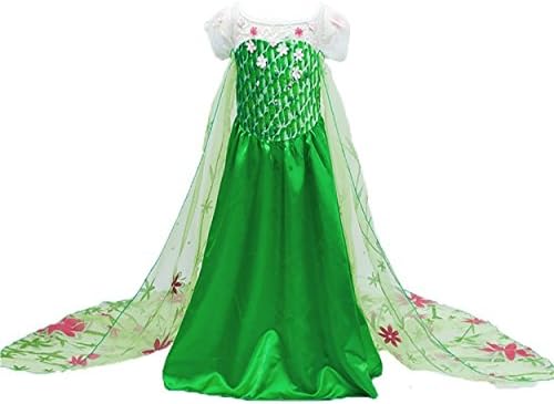 Frozen Fever Inpired Green Floral Elsa Costume (7/8)