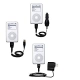 Deluxe Kit for the Apple iPod Photo (60GB) includes a USB cable with Car and Wall Charger - Gomadic Brand w/ TipExchange Technology