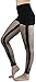 ToBeInStyle Women’s Diamond Net w/Opaque Side Seam Spandex Leggings Black