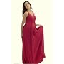 The Olian Rayon Knit Knot Front Maxi Dress