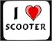 I Love Scooter Decorated Mouse Pad