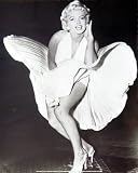 Marilyn Monroe (The Legend - White Dress Blowing) Art Poster Print - 16' X 20'