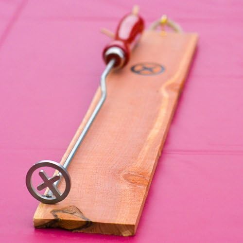 Single Letter Western Steak Branding Iron w/ Hanging Board - Letter X