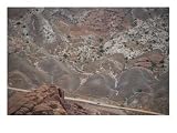 Aerial View of a Road and Vehicle Running Through Canyonlands National Park Scenic Photographic Poster Print by Joel Sartore, 24x18