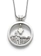 Constellations: Jerusalem Hamsa Necklace by Neta ( 1" D )