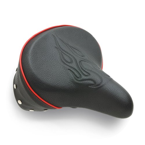 Electra Dirty Bucket Bicycle Saddle (Black with Flames)