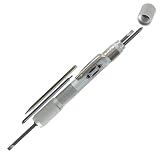 Commando Precision Miniature Pocket Screwdriver Set with 2 Flat Blades, 2 Phillip Blades, Scribe/Awl, All Stored Inside Attractive Clear Anodized Pro Series Handle