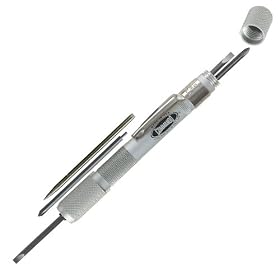 Commando Precision Miniature Pocket Screwdriver Set with 2 Flat Blades, 2 Phillip Blades, Scribe... by Commando