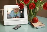 MERKURY 10 INCH DIGITAL PHOTO FRAME WITH BUILT IN SPEAKERS AND ALARM CLOCK