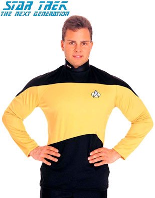 Medium Star Trek Next Generation TNG Gold Costume Shirt