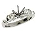 Platinum Baguette Diamond Semi-Mount Engagement Ring - Size 7.0