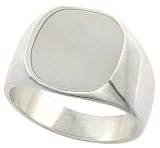 Sterling Silver Hand-Made Solid Oval Signet Ring