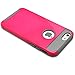 iPhone 6 Plus Case, MagicMobile® Cute Protective Hard Shockproof [Drop Protection] Fashion Cover for Apple iPhone 6 Plus (5.5') Impact Resistant Hybrid Thin Armor Case [ Hot Pink / Gray ] with Clear Screen Protector.