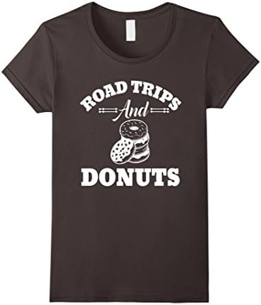 Women's Road Trips And Donuts Funny Road Trip Travel T-Shirt Small Asphalt