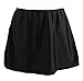 COCOSHIP Women's Solid Black Skirted Bikini Bottom Skirt Swimdress(FBA)