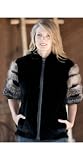 Women's Samantha Sheared Beaver Fur Vest with Fox Fur Trim