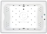 Pegasus Zeus Whirlpool Bath, 1950x1350mm, 46 Chrome Jets, Opt2