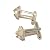 Quartz Cufflinks 01 Stone Business Pyramid Clear Silver Brass Crystal Healing Fashion